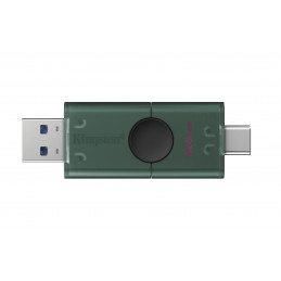 Kingston Technology DataTraveler DuoG2 USB-muisti 128 GB USB Type-A   USB Type-C 3.2 Gen 1 (3.1 Gen 1) musta, Vihreä