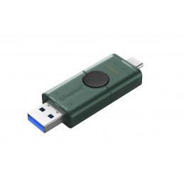 Kingston Technology DataTraveler DuoG2 USB-muisti 128 GB USB Type-A   USB Type-C 3.2 Gen 1 (3.1 Gen 1) musta, Vihreä