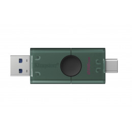 Kingston Technology DataTraveler DuoG2 USB-muisti 256 GB USB Type-A   USB Type-C 3.2 Gen 1 (3.1 Gen 1) musta, Vihreä