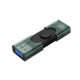 Kingston Technology DataTraveler DuoG2 USB-muisti 256 GB USB Type-A   USB Type-C 3.2 Gen 1 (3.1 Gen 1) musta, Vihreä