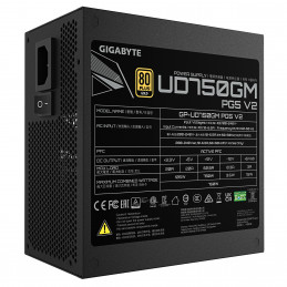 GIGABYTE UD750GM PG5 V2 virtalähdeyksikkö 750 W 20+4 pin ATX ATX musta