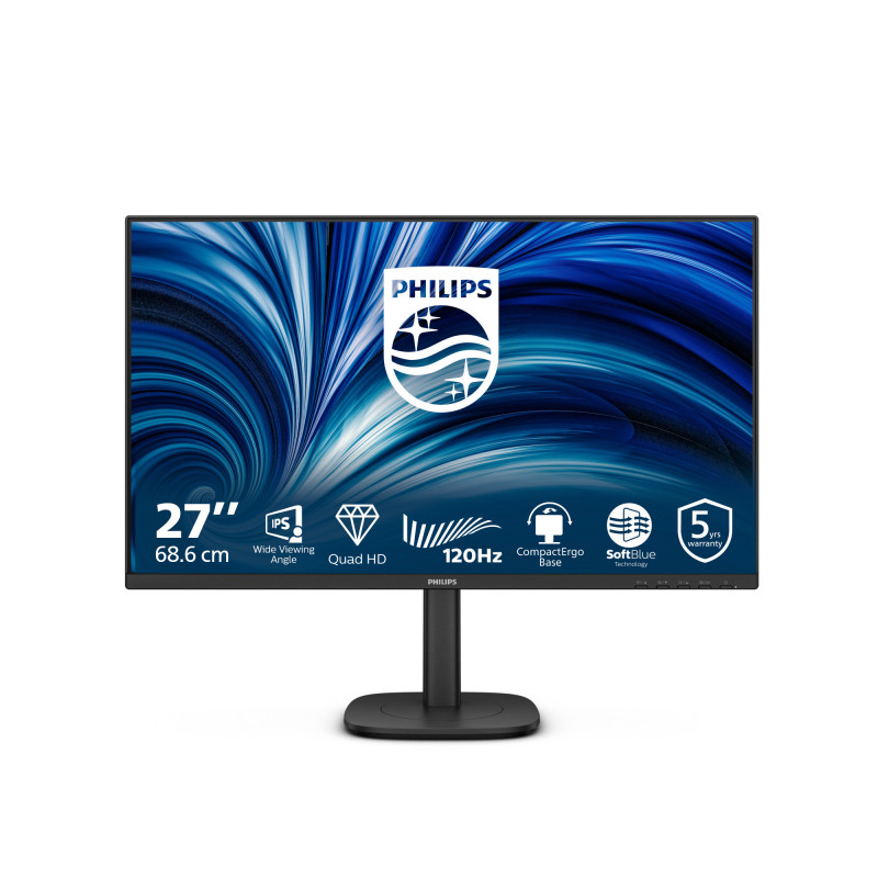 Philips 27B2N3500J 00 tietokoneen litteä näyttö 68,6 cm (27") 2560 x 1440 pikseliä 2K LCD musta