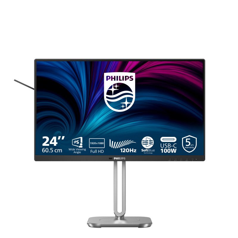 Philips 4000 series 24B2U4301 00 tietokoneen litteä näyttö 60,5 cm (23.8") 1920 x 1080 pikseliä Full HD LCD Harmaa
