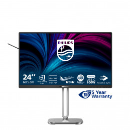 Philips 4000 series 24B2U4301 00 tietokoneen litteä näyttö 60,5 cm (23.8") 1920 x 1080 pikseliä Full HD LCD Harmaa