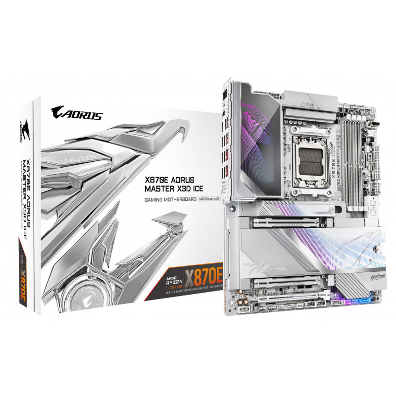GIGABYTE X870E AORUS MASTER X3D ICE AMD X870E Pistoke AM5 ATX