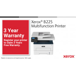 Xerox B225, A4, 34 s min, langaton, kaksipuolinen kopiointi tulostus skannaus, PS3 PCL5e 6 ADF, 2 alustaa, yht. 251 arkkia