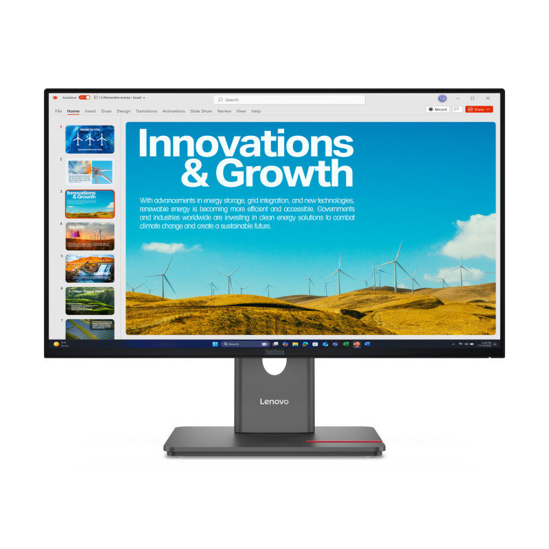 Lenovo ThinkVision P24QD-40 LED display 60,5 cm (23.8") 2560 x 1440 pikseliä Quad HD LCD musta
