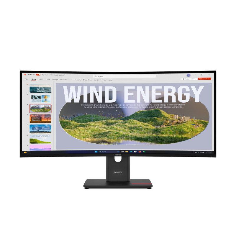 Lenovo ThinkVision T34WD-40 LED display 86,4 cm (34") 3440 x 1440 pikseliä Wide Quad HD musta