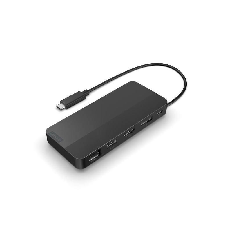 Lenovo 40B90000WW kannettavien tietokoneiden telakka ja porttitoistin Langallinen USB 3.2 Gen 1 (3.1 Gen 1) Type-C musta