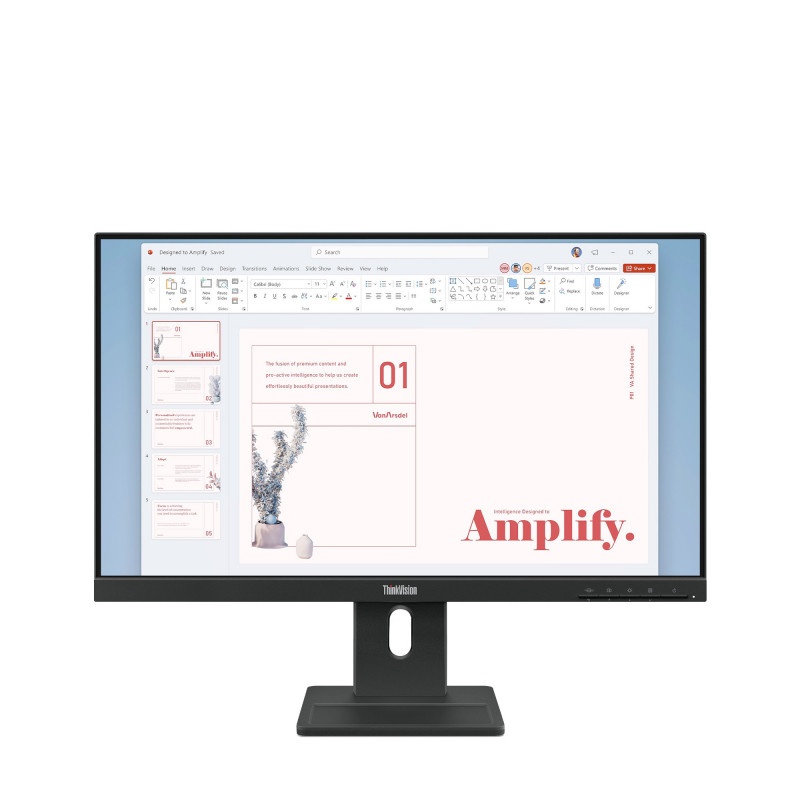 Lenovo ThinkVision E24-40 LED display 60,5 cm (23.8") 1920 x 1080 pikseliä Full HD LCD musta