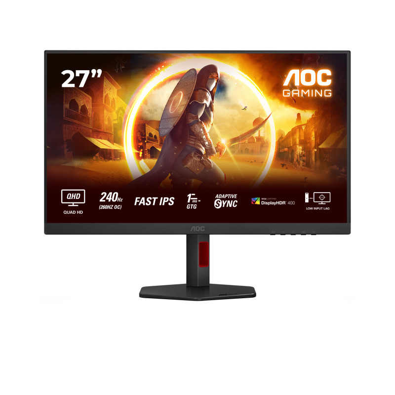 AOC G4 Q27G4ZR tietokoneen litteä näyttö 68,6 cm (27") 2560 x 1440 pikseliä Quad HD LED musta, Punainen