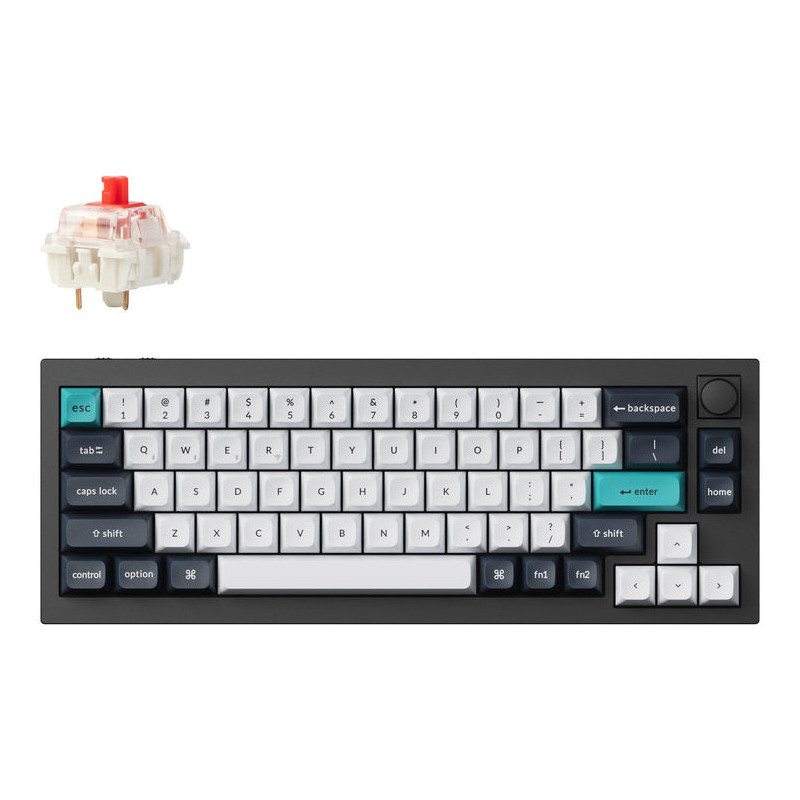 Keychron Q2 Max näppäimistö Universaali USB + RF Wireless + Bluetooth Pohjoismainen musta, Hiili