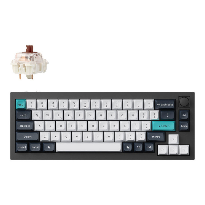 Keychron Q2 Max näppäimistö Universaali USB + RF Wireless + Bluetooth Pohjoismainen musta, Hiili