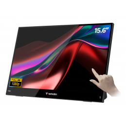 Verbatim Portable 15.6" FHD Touch Monitor LIGHT Kannettava näyttö musta 39,6 cm (15.6") LCD 1920 x 1080 pikseliä
