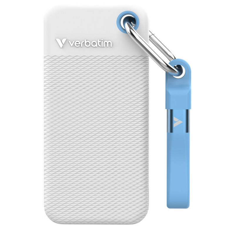 Verbatim Pocket SSD 1 TB USB Type-C 3.2 Gen 2 (3.1 Gen 2) Sininen, Valkoinen