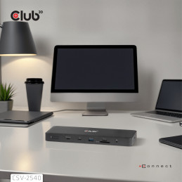 CLUB3D 14-1 USB-C Quad Display Docking Station Telakointi USB4