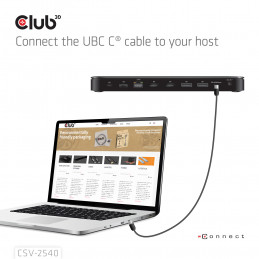 CLUB3D 14-1 USB-C Quad Display Docking Station Telakointi USB4