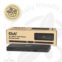CLUB3D 14-1 USB-C Quad Display Docking Station Telakointi USB4