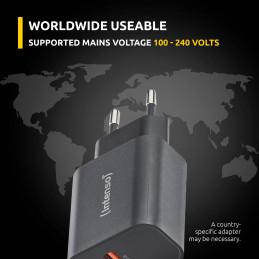 Intenso 7803010 virta-adapteri ja vaihtosuuntaaja Sisätila 30 W musta