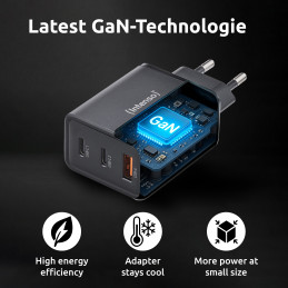 Intenso 7806510 virta-adapteri ja vaihtosuuntaaja Sisätila 65 W musta