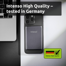 Intenso MW10000 Litium polymeeri (LiPo) 10000 mAh Langaton lataaminen Harmaa