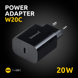 Intenso 7802010 virta-adapteri ja vaihtosuuntaaja Sisätila 20 W musta