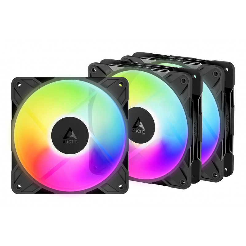 ARCTIC Freezer P12 Pro Reverse A-RGB - 3 Pack Tietokonekotelo Tuuletin 12 cm musta 3 kpl