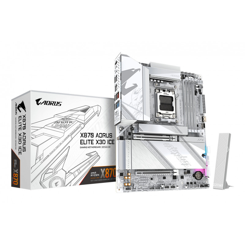 GIGABYTE X870 AORUS ELITE X3D ICE AMD X870 Pistoke AM5 ATX
