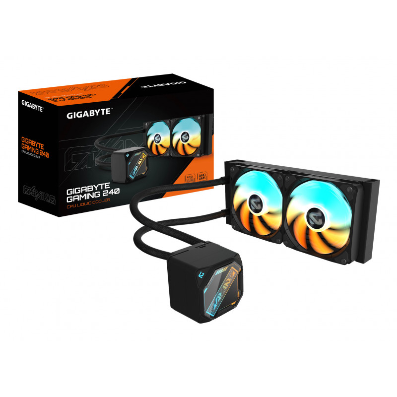 GIGABYTE GAMING 240 Suoritin All-in-one-nesteenjäähdytin 12 cm musta