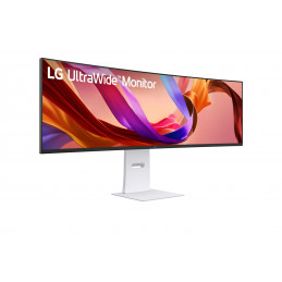 LG 49U950A-W tietokoneen litteä näyttö 124,5 cm (49") 5120 x 1440 pikseliä Dual QHD LED musta, Valkoinen