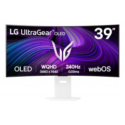 LG 39GX90SA-W tietokoneen litteä näyttö 99,1 cm (39") 3440 x 1440 pikseliä Wide Quad HD OLED Valkoinen