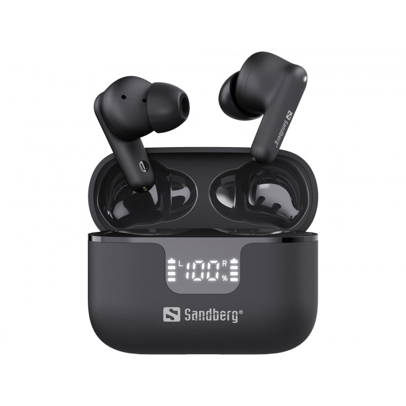 Sandberg 126-52 kuulokkeet ja kuulokemikrofoni True Wireless Stereo (TWS) In-ear Musiikki Päivittäin Bluetooth musta