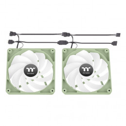 Thermaltake Matcha Green CT120 Tietokonekotelo Tuuletin 12 cm Harmaa 2 kpl