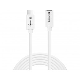 Sandberg 136-55 USB-kaapeli USB 3.2 Gen 2 (3.1 Gen 2) 2 m USB C Valkoinen