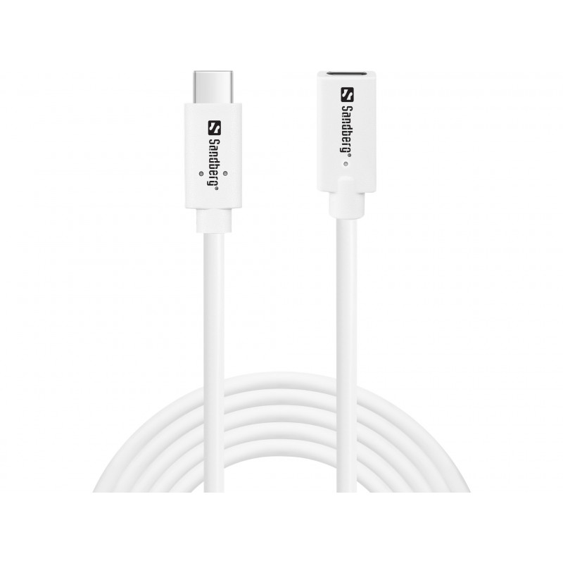 Sandberg 136-55 USB-kaapeli USB 3.2 Gen 2 (3.1 Gen 2) 2 m USB C Valkoinen