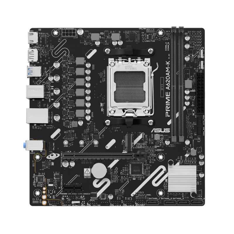 ASUS PRIME A620AM-K AMD A620A Pistoke AM5 mikro ATX