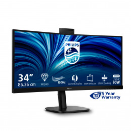 Philips 3000 series 34B2U3600CH 00 tietokoneen litteä näyttö 86,4 cm (34") 3440 x 1440 pikseliä Wide Quad HD LCD musta