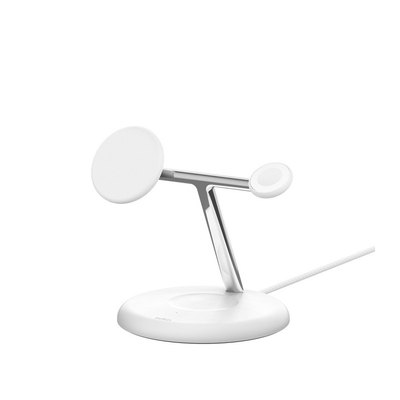 Belkin WIZ023VFWH mobiililaitteen laturi Kuulokkeet, Älypuhelin, Älykello Valkoinen USB Langaton lataaminen Sisätila