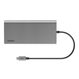 Belkin INC015BTSGY-CZ kannettavien tietokoneiden telakka ja porttitoistin Langallinen USB 3.2 Gen 1 (3.1 Gen 1) Type-C Alumiini