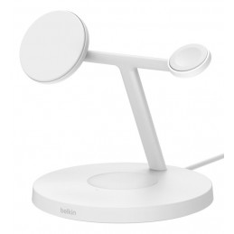 Belkin BoostCharge Pro Kuulokkeet, Älypuhelin, Älykello Valkoinen USB Langaton lataaminen Pikalataus Sisätila