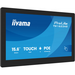 iiyama TW1623AS-B3P infonäyttö Interaktiivinen litteä paneeli 39,6 cm (15.6") LED Wi-Fi 450 cd m² Full HD musta Kosketusnäyttö