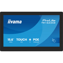 iiyama TW1623AS-B3P infonäyttö Interaktiivinen litteä paneeli 39,6 cm (15.6") LED Wi-Fi 450 cd m² Full HD musta Kosketusnäyttö