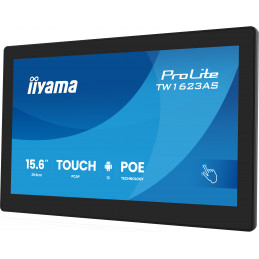 iiyama TW1623AS-B3P infonäyttö Interaktiivinen litteä paneeli 39,6 cm (15.6") LED Wi-Fi 450 cd m² Full HD musta Kosketusnäyttö
