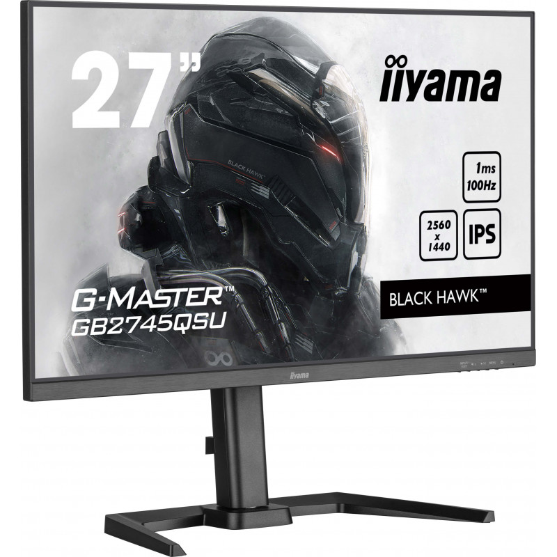 iiyama G-MASTER GB2745QSU-B2 tietokoneen litteä näyttö 68,6 cm (27") 2560 x 1440 pikseliä Wide Quad HD LED musta