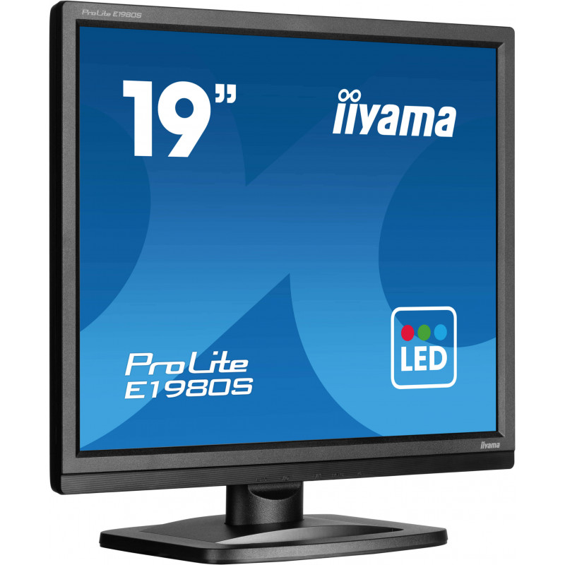 iiyama ProLite E1980S-B1 tietokoneen litteä näyttö 48,3 cm (19") 1280 x 1024 pikseliä VGA LED musta