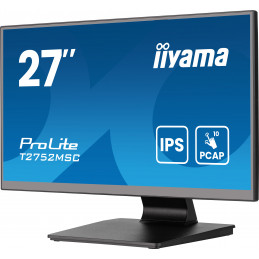 iiyama ProLite T2752MSC-B1AG tietokoneen litteä näyttö 68,6 cm (27") 1920 x 1080 pikseliä Full HD LED Kosketusnäyttö musta