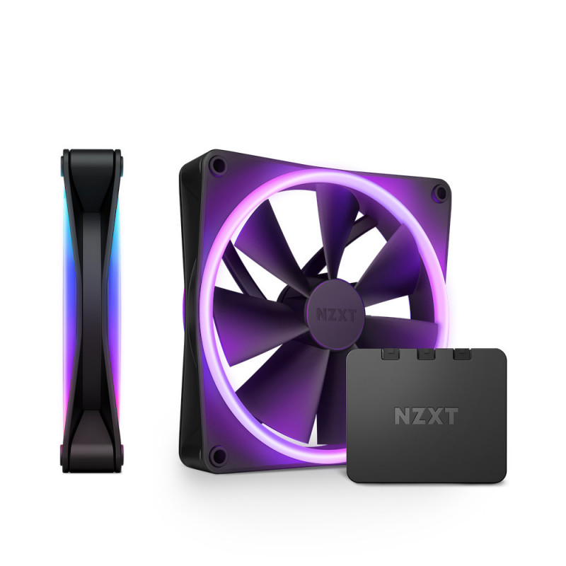 NZXT F140 RGB DUO Twin Pack Tietokonekotelo Tuuletin 14 cm musta 2 kpl