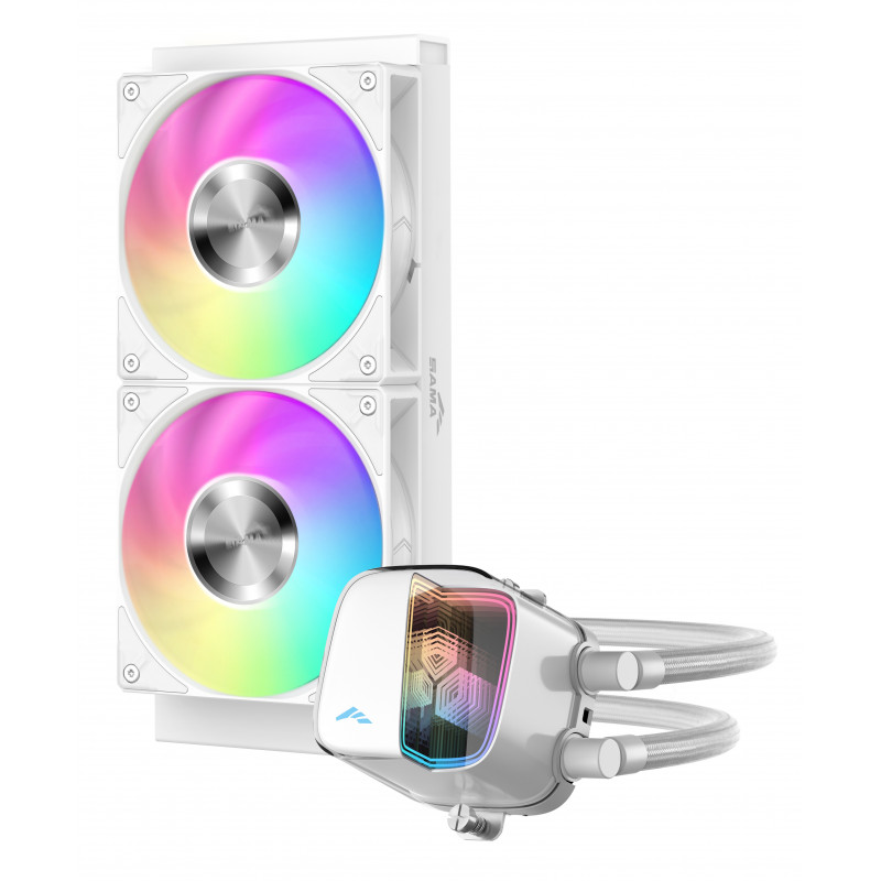 SAMA Gears L70 Suoritin All-in-one-nesteenjäähdytin 12 cm Valkoinen 1 kpl