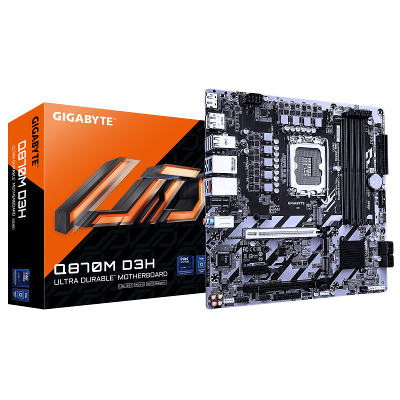 GIGABYTE Q870M D3H emolevy Intel Q870 LGA 1851 (Socket V1) mikro ATX
