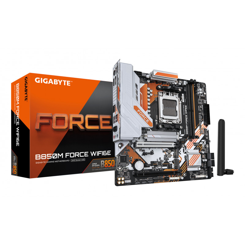 GIGABYTE B850M FORCE WIFI6E AMD B850 Pistoke AM5 mikro ATX